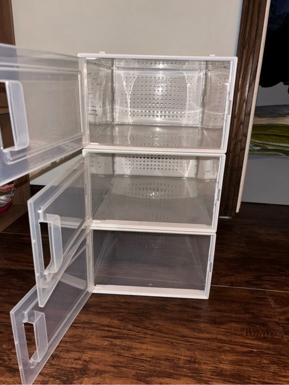 6 Piece Shoe Box Storage Containers